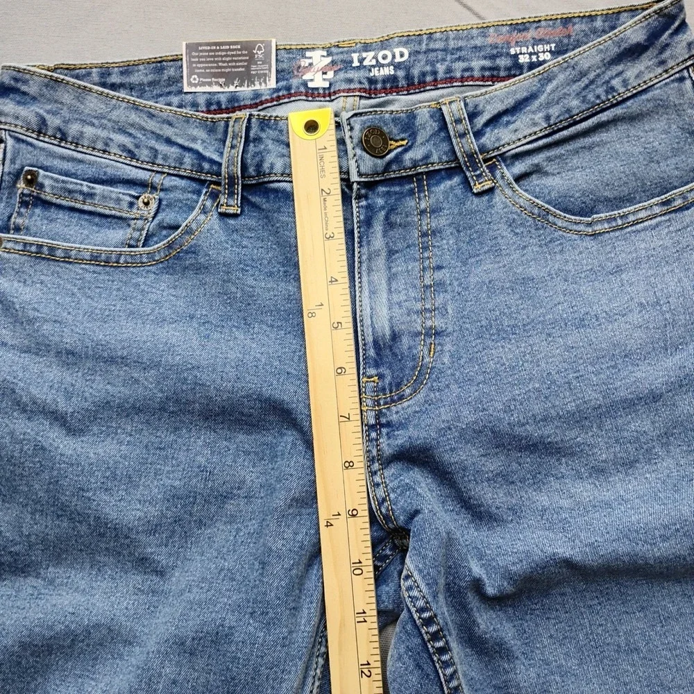 Izod Saltwater‎ Straight Fit Comfort Stretch Denim Jeans Blue 32x30